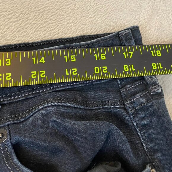 Levis Womens Jeans Size 16W Skinny Ankle Stretch Casual Blue Denim Dark Wash - Picture 6 of 15